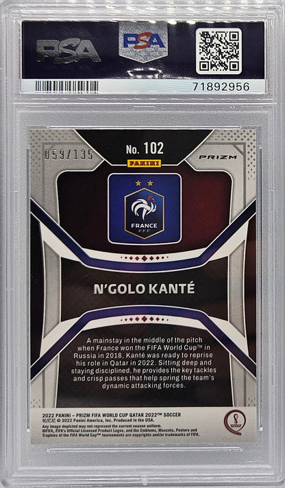 N'Golo Kanté /135 - PSA 8 - Prizm FIFA World Cup Qatar 2022