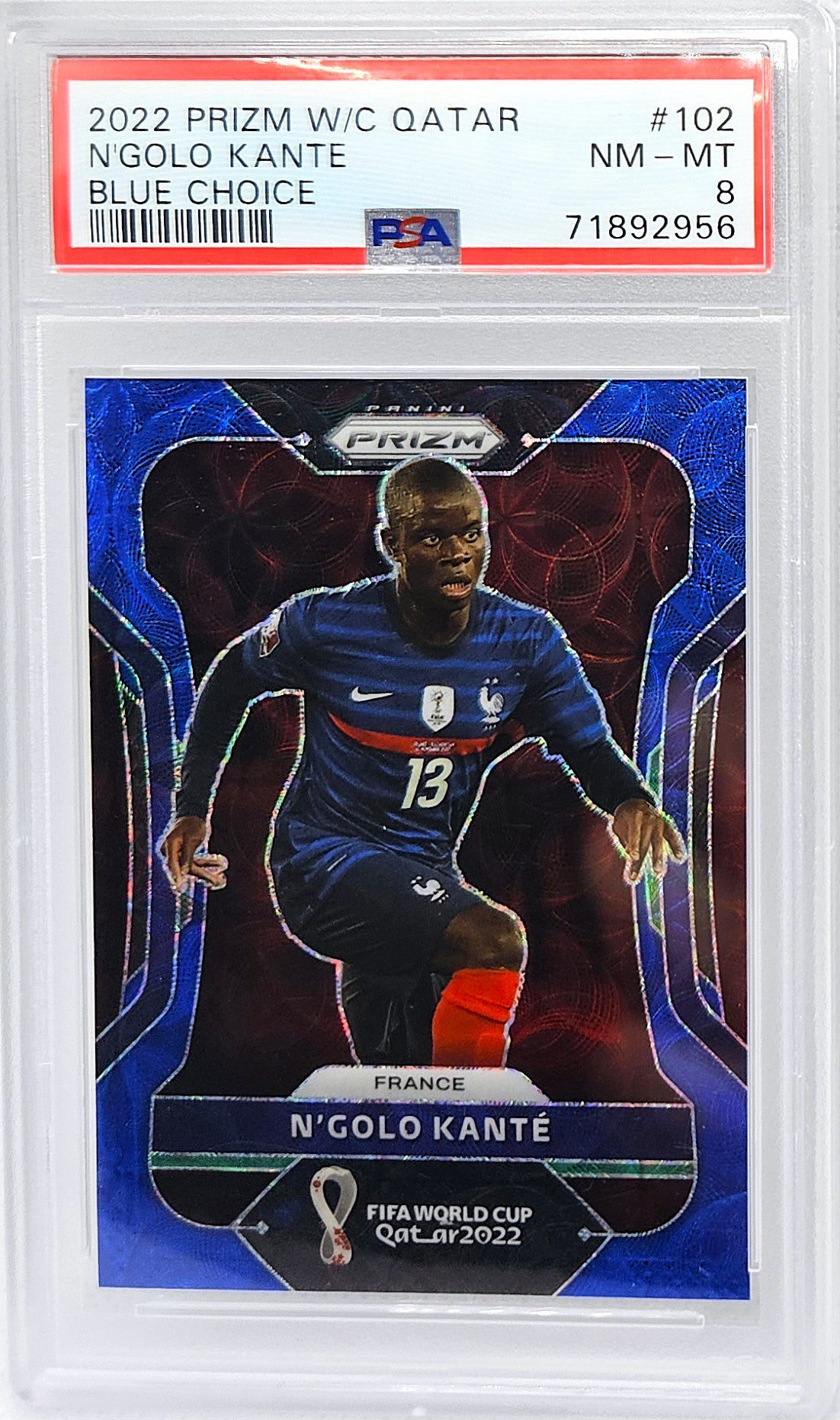 N'Golo Kanté /135 - PSA 8 - Prizm FIFA World Cup Qatar 2022
