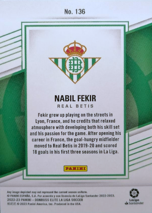 Nabil Fekir - Donruss Elite LaLiga 22/23