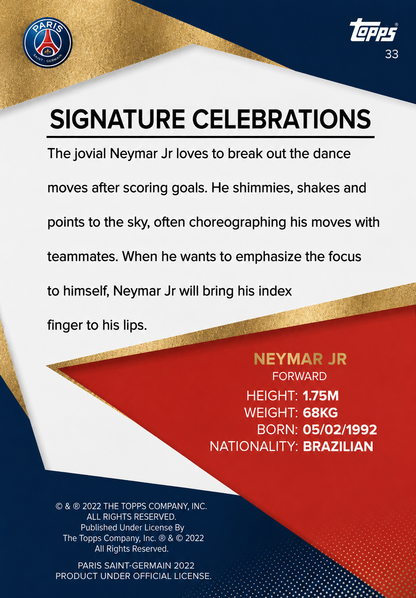 Neymar Jr. - Signature Celebrations - Team Set Paris Saint-Germain 21/22
