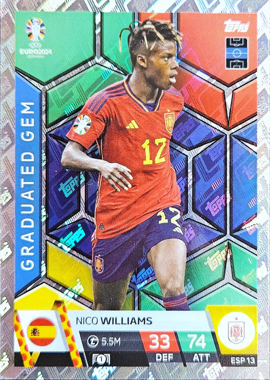 Nico Williams - Graduated Gem - Match Attax EURO 2024 Germany