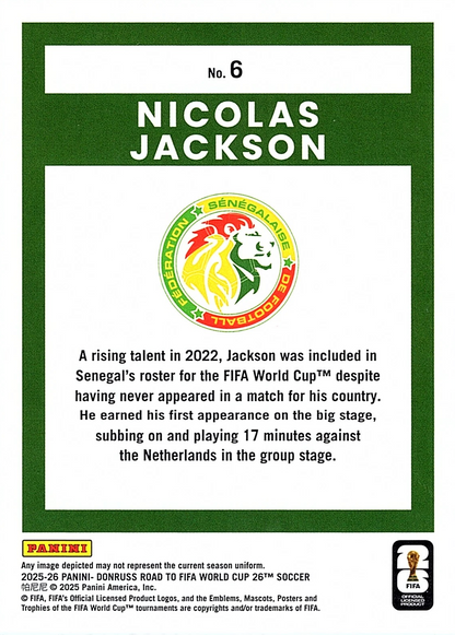 Nicolas Jackson - Donruss Road to FIFA World Cup 26