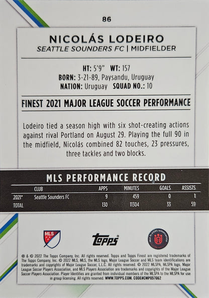 Nicolás Lodeiro - Topps Finest MLS 2022
