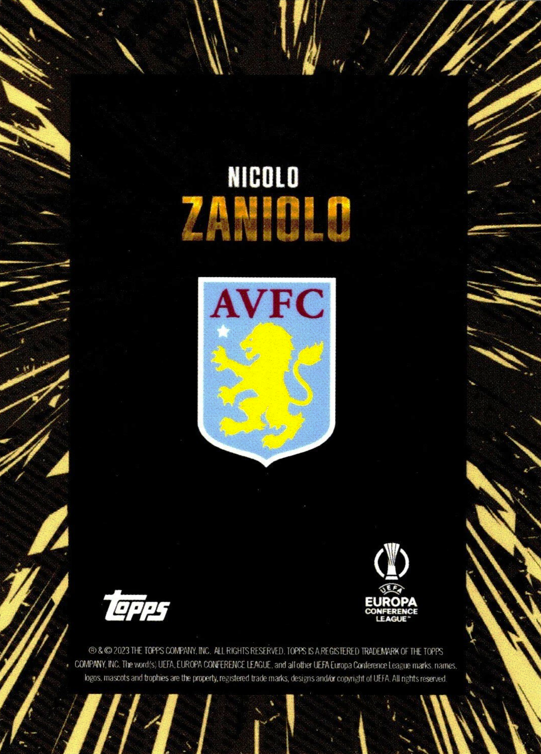 Nicolò Zaniolo - Topps Gold UEFA Club Competitions 23/24