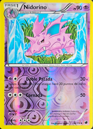 Nidorino - 44/116 Reverse Holo - Plasma Freeze - Pokémon 2013