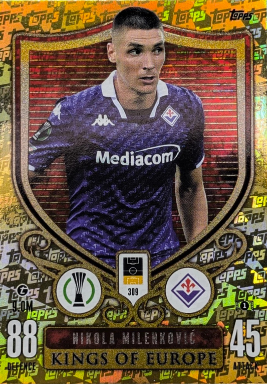 Nikola Milenković - Kings of Europe - Match Attax Extra UEFA Club Competitions 23/24