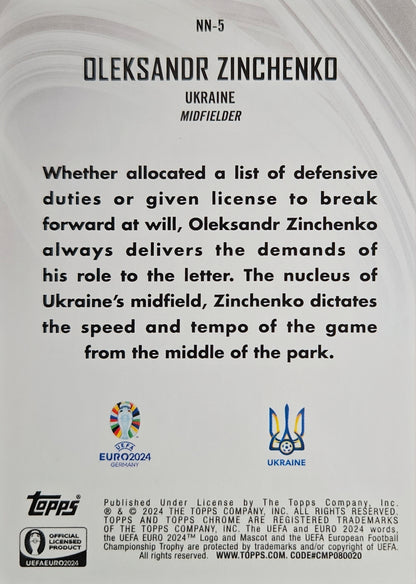 Oleksandr Zinchenko - Topps Chrome EURO 2024 Germany