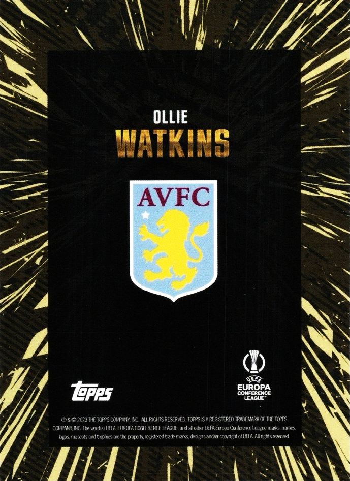 Ollie Watkins - Topps Gold UEFA Club Competitions 23/24