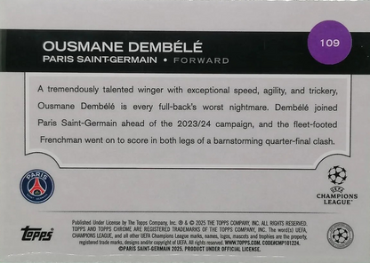 Ousmane Dembélé - Topps Chrome UEFA Club Competitions 24/25