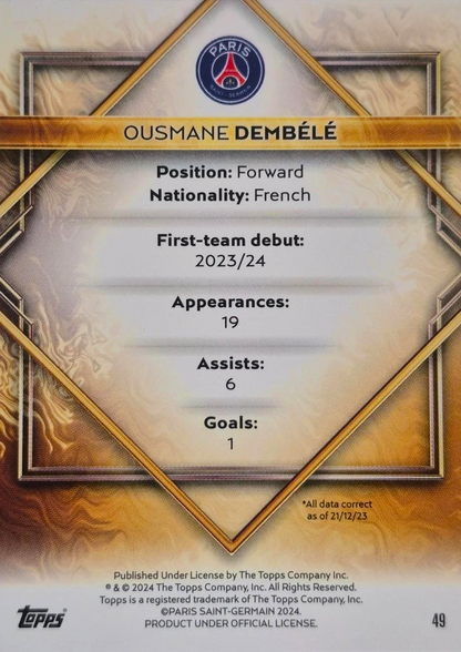 Ousmane Dembélé - Gold Drip - Team Set Paris Saint-Germain 23/24