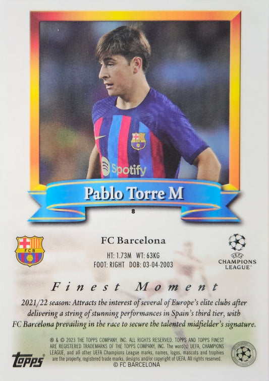 Pablo Torre (RC) - Topps Finest Flashbacks UEFA Club Competitions 22/23