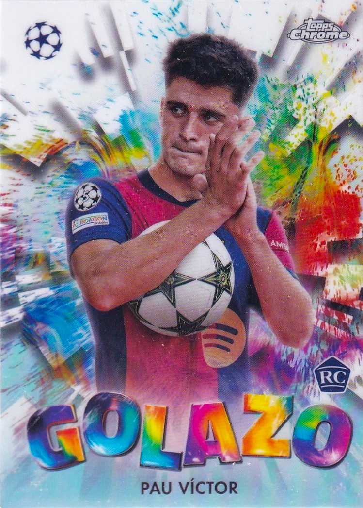 Pau Víctor (RC) - Golazo - Topps Chrome UEFA Club Competitions 24/25