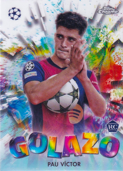 Pau Víctor (RC) - Golazo - Topps Chrome UEFA Club Competitions 24/25