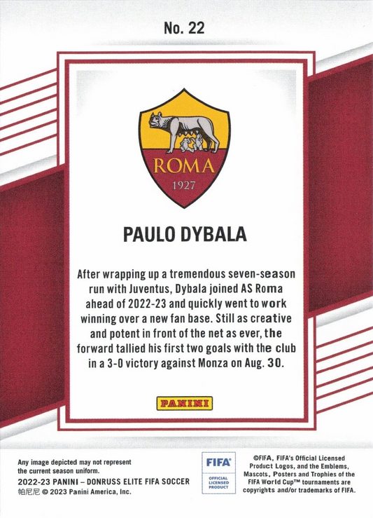 Paulo Dybala - Donruss Elite FIFA Soccer 22/23