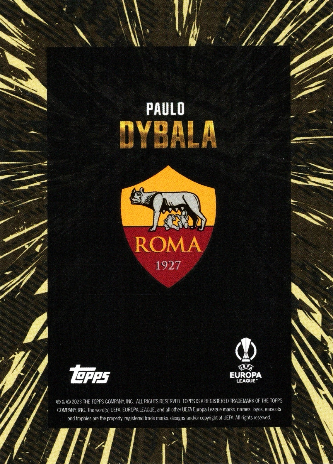 Paulo Dybala - Gold - Topps Gold UEFA Club Competitions 23/24