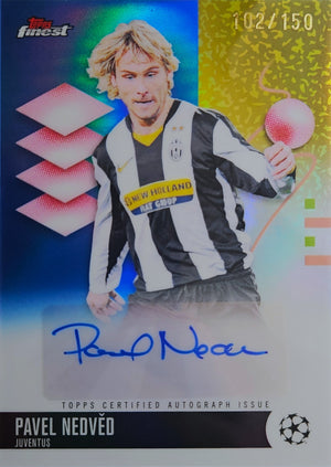 Pavel Nedvěd /150 - Autógrafo original - Topps Finest UEFA Club Competitions 25/26