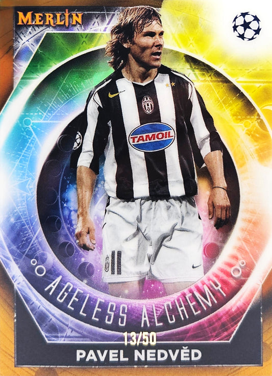 Pavel Nedved /50 - Angeless Alchemy - Merlin UEFA Club Competitions 22/23