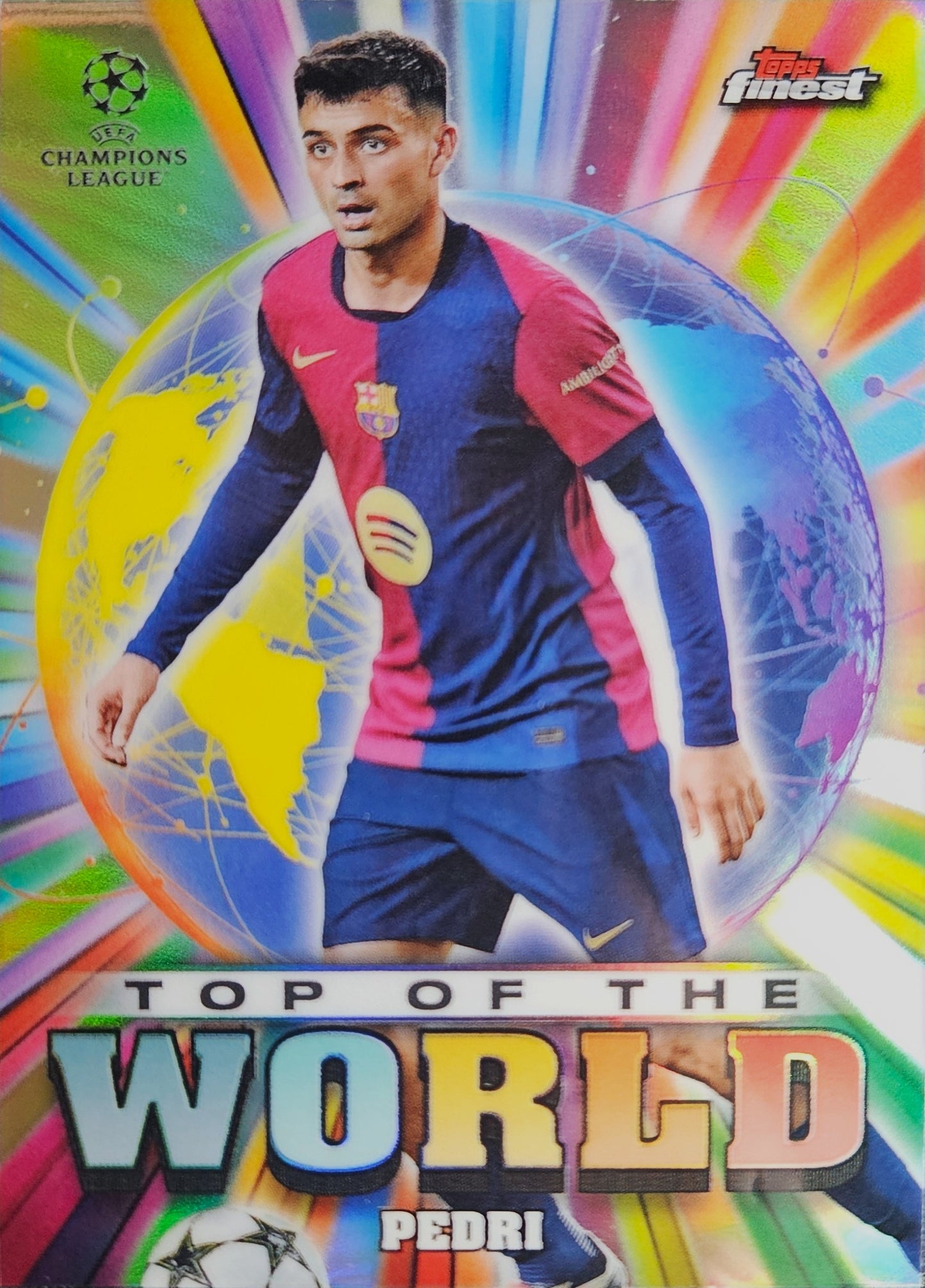Pedri - Top of the World - Topps Finest UEFA Club Competitions 24/25