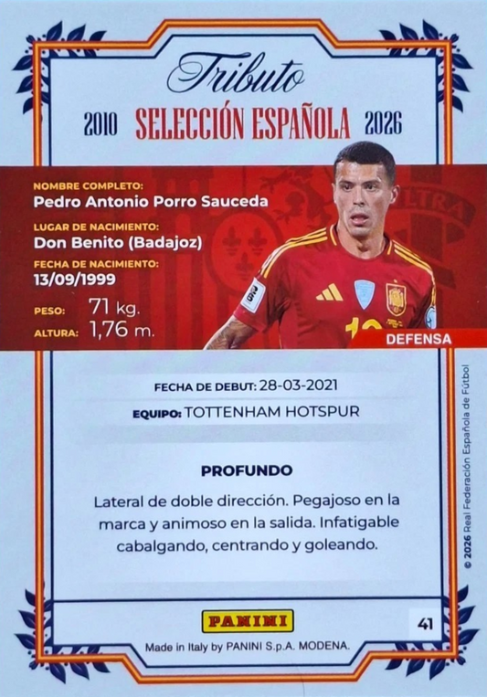 Pedro Porro - La Roja 2026 - Tributo "Vamos Campeones" Selección Española 2010-2026