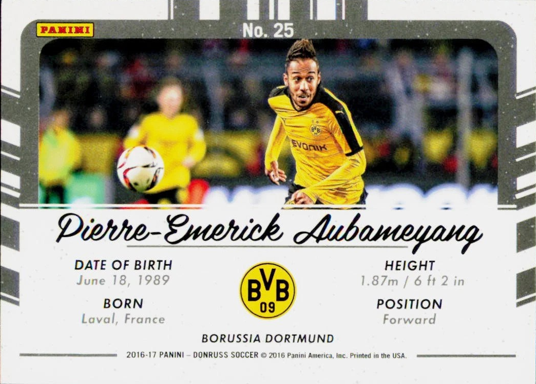 Pierre-Emerick Aubameyang - Picture Perfect - Donruss Soccer 16/17