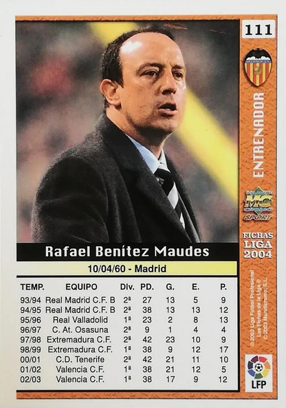 Rafa Benítez - Las Fichas de la Liga 2004