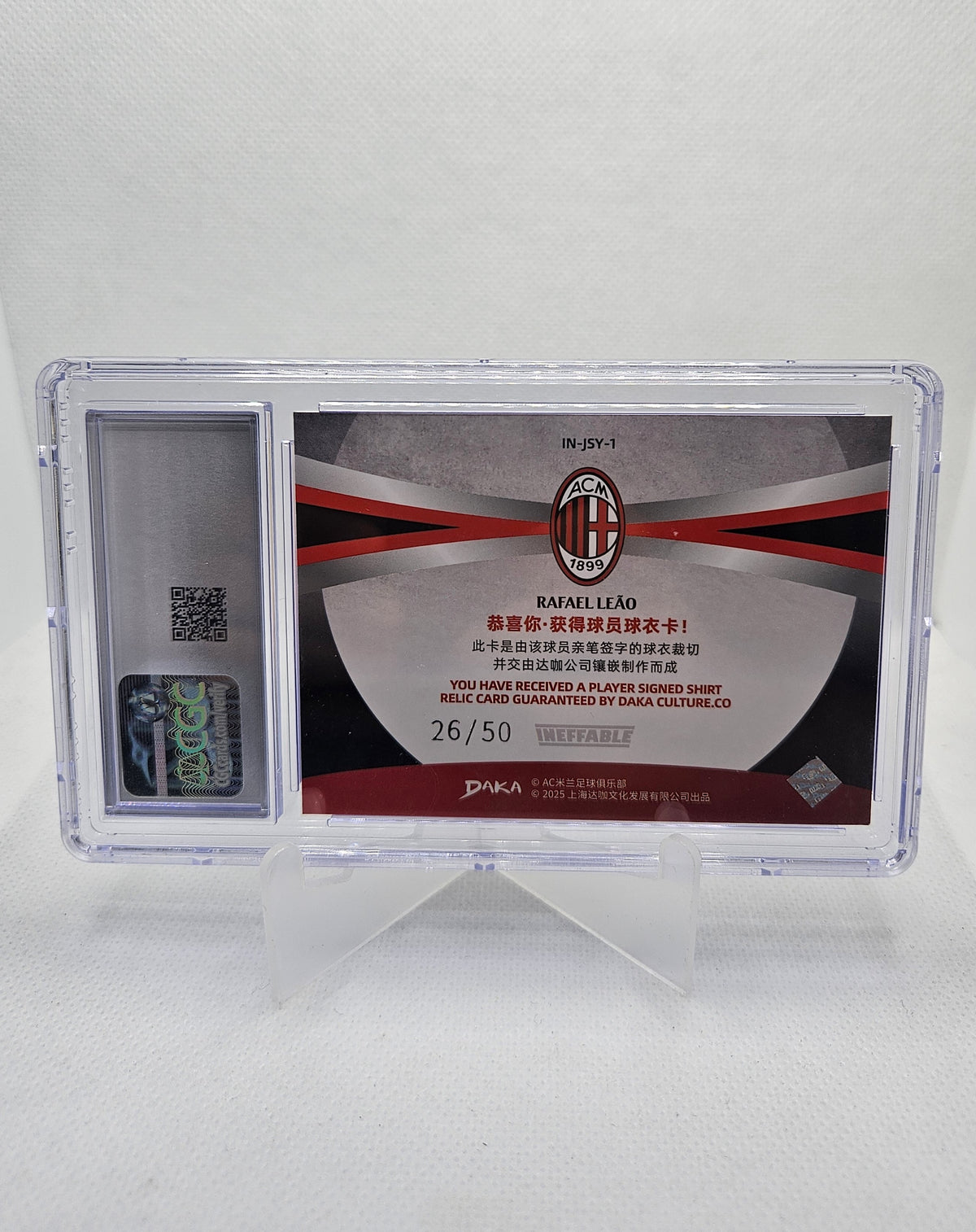 Rafael Leão /50 - CGC 8 - Parche Ineffable - Daka AC Milan 24/25