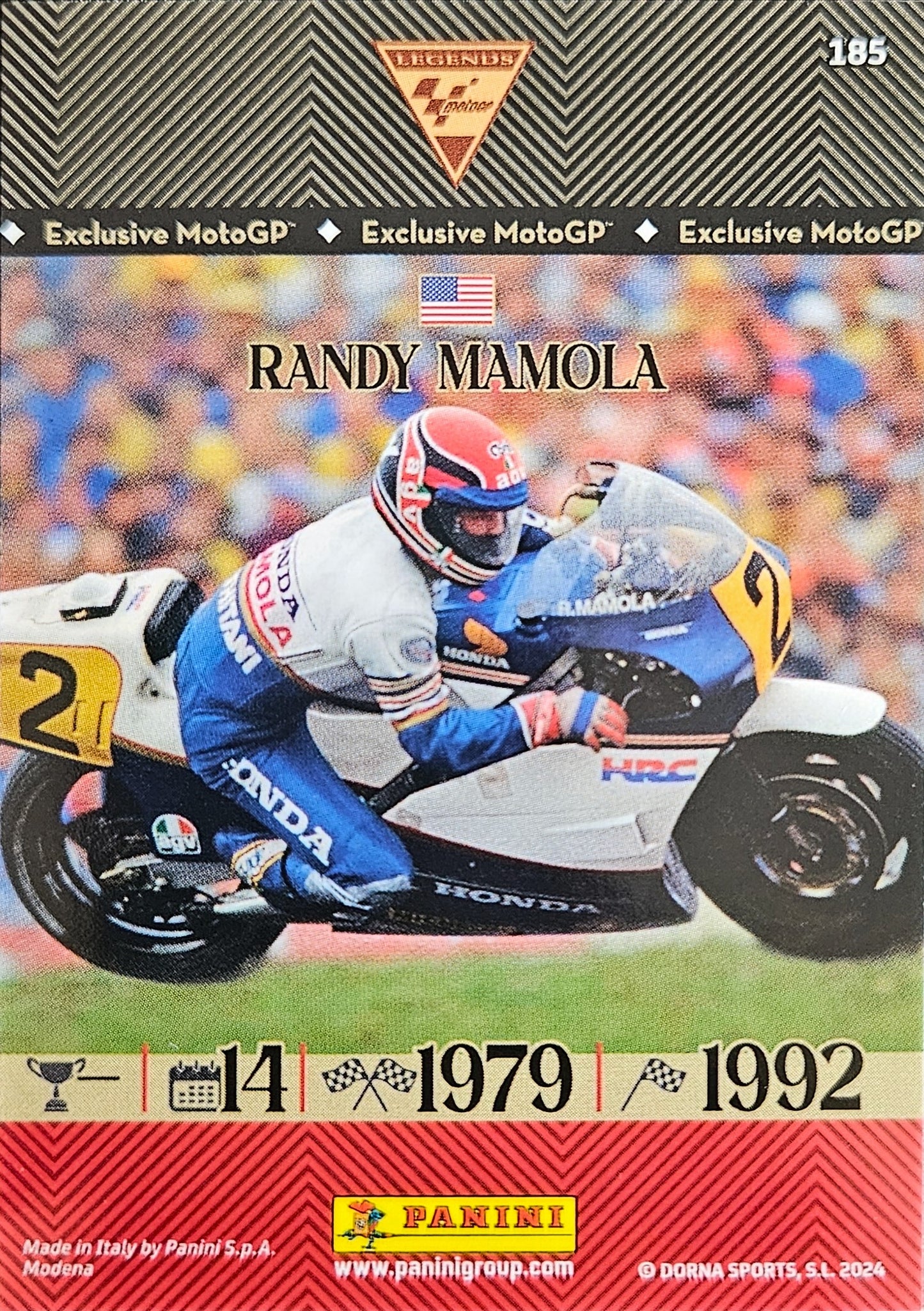 Randy Mamola - Legends Red - MotoGP 2024 75th Anniversary