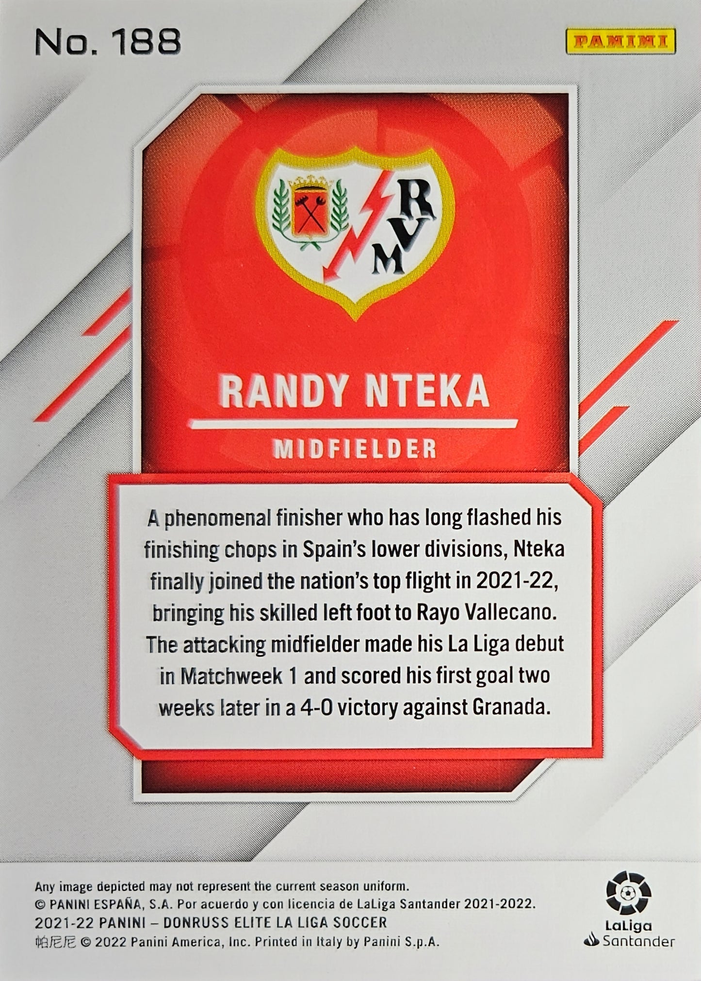 Randy Nteka (RC) /25 - Donruss Elite LaLiga 22/23