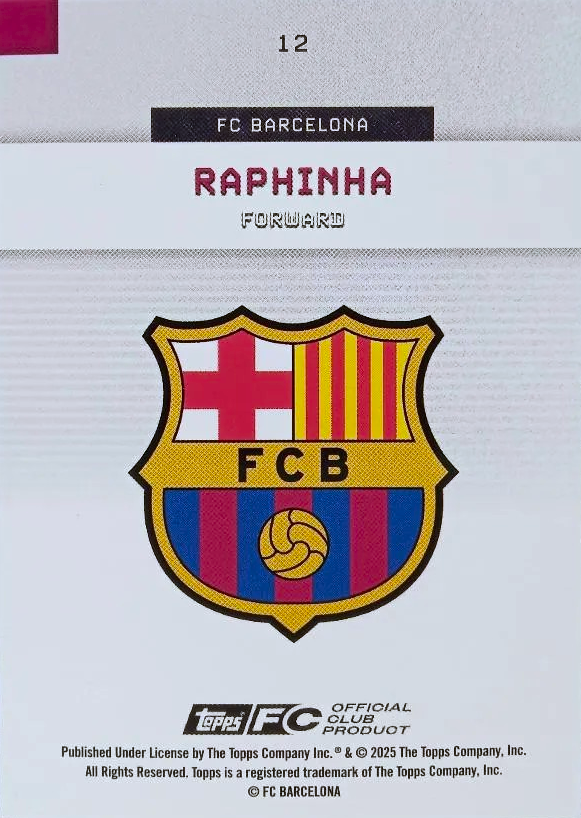 Raphinha - Static Parallel - Team Set Barcelona 25/26