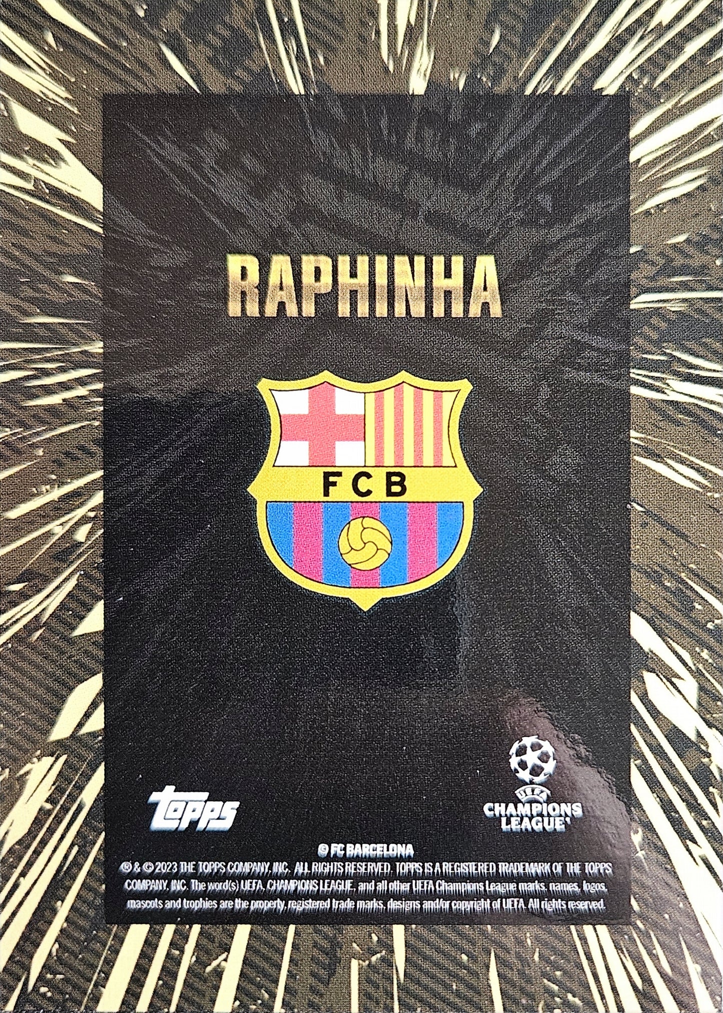 Raphinha - Topps Gold UEFA Club Competitions 23/24