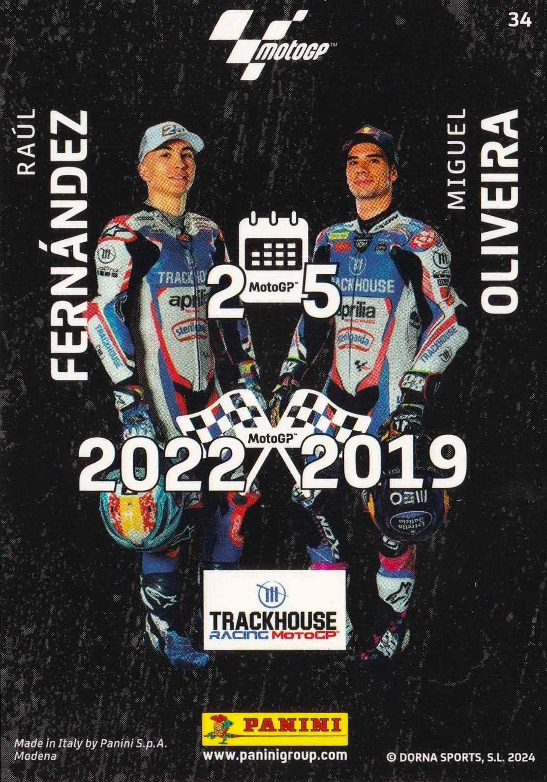 Raúl Fernández y Miguel Oliveira - Team - MotoGP 2024 75th Anniversary
