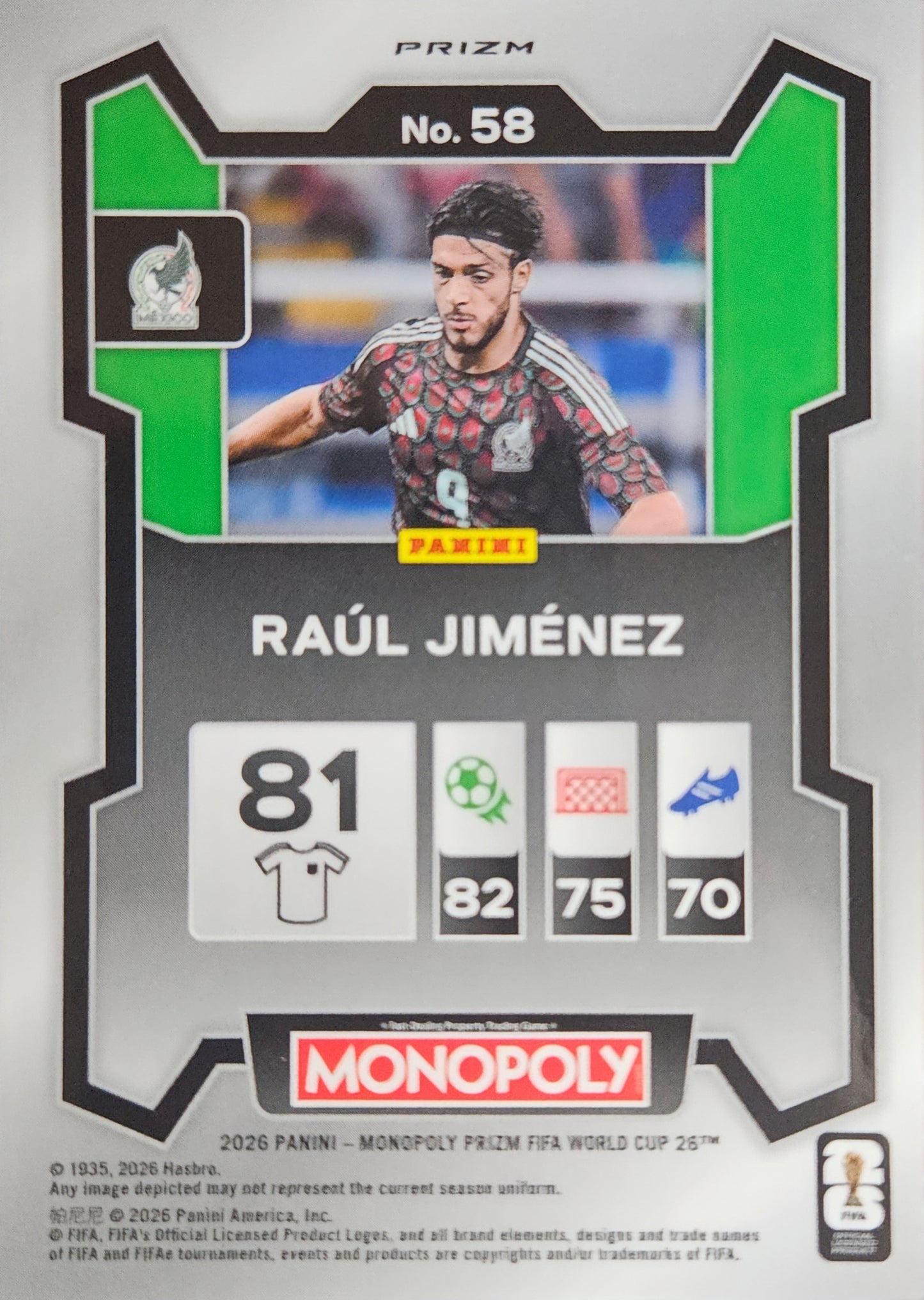 Raúl Jiménez - Gold Cracked Ice - Monopoly Prizm FIFA World Cup 2026