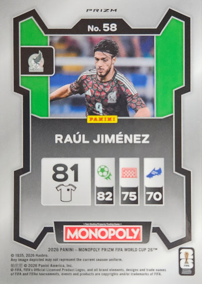 Raúl Jiménez - Gold Cracked Ice - Monopoly Prizm FIFA World Cup 2026