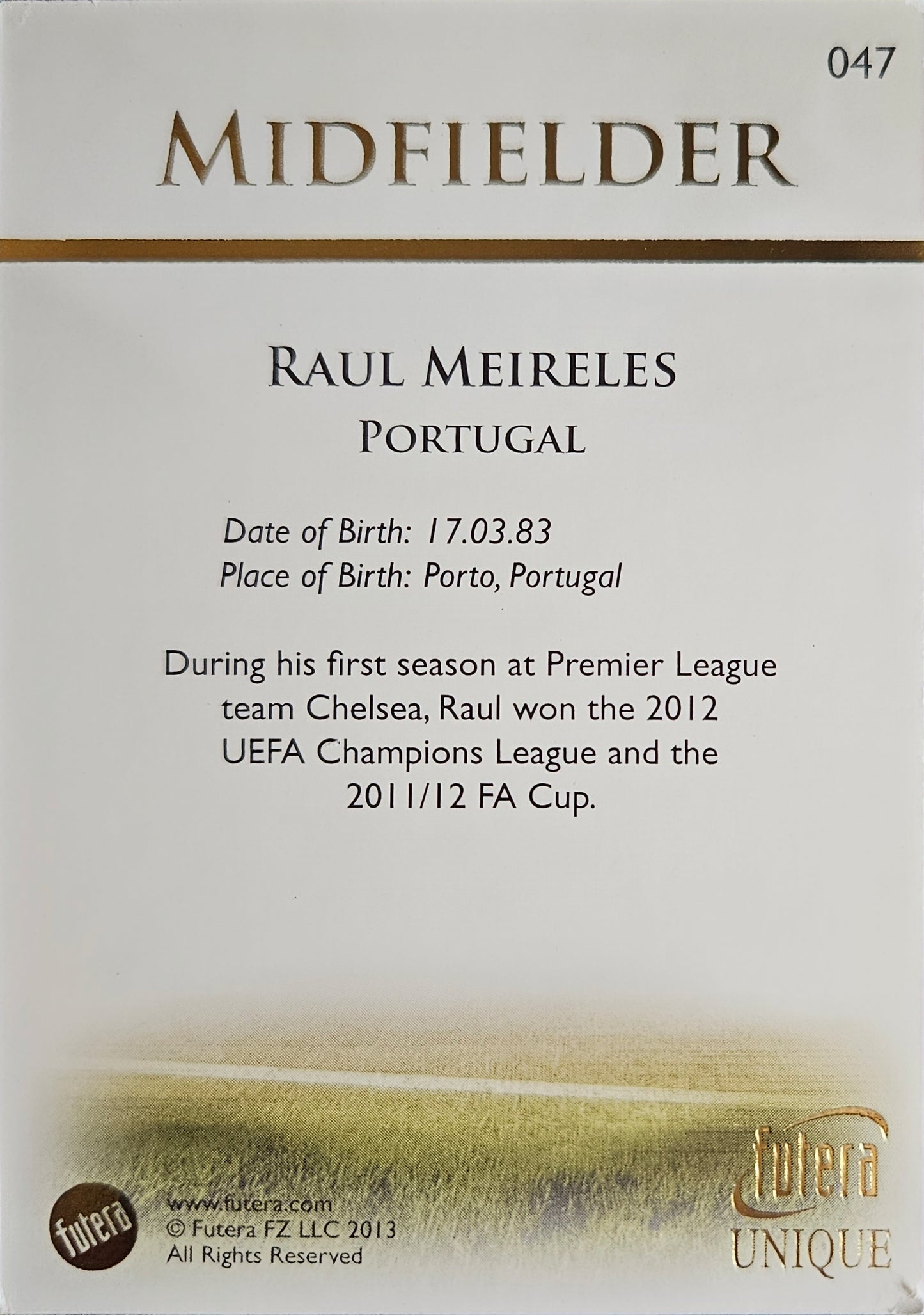 Raúl Meireles - Futera Unique 2013