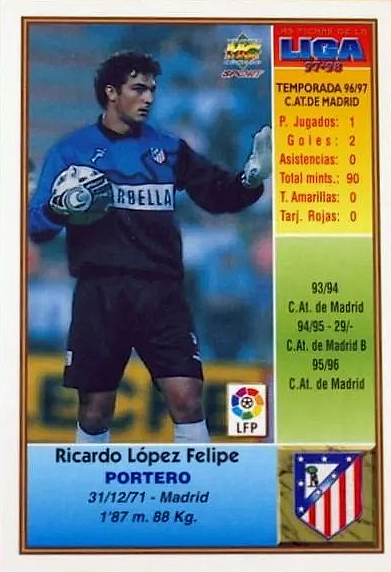 Ricardo López - Las Fichas de la Liga 97/98