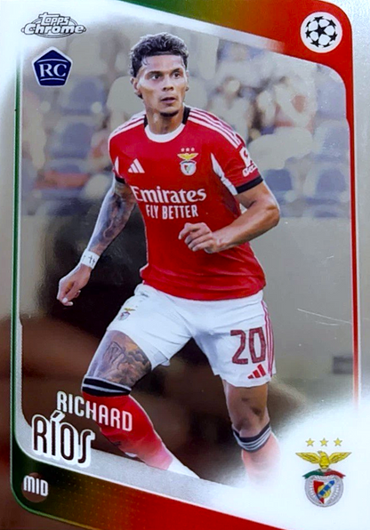 Richard Ríos (RC) - Topps Chrome UEFA Club Competitions 25/26