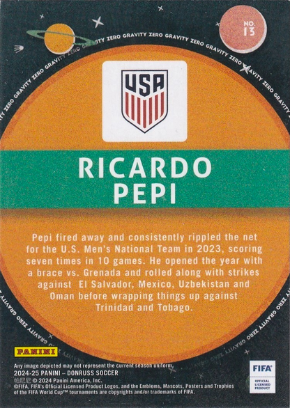 Rircardo Pepi - Zero Gravity Bronze - Donruss Soccer 24/25