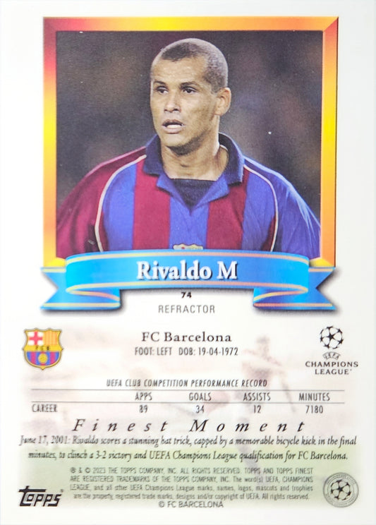 Rivaldo - Topps Finest Flashbacks UEFA Club Competitions 22/23