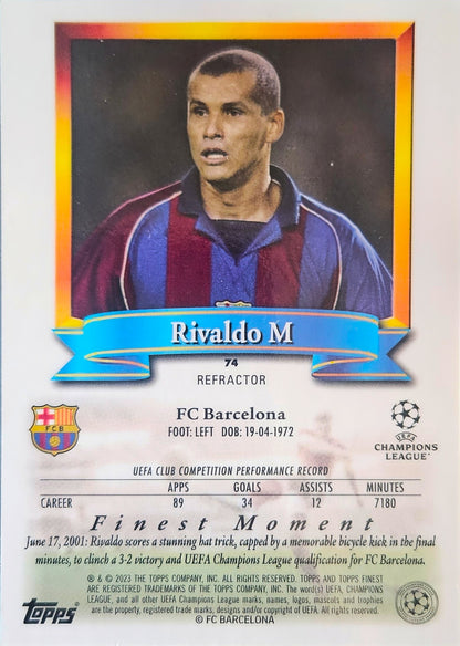 Rivaldo - Topps Finest Flashbacks UEFA Club Competitions 22/23