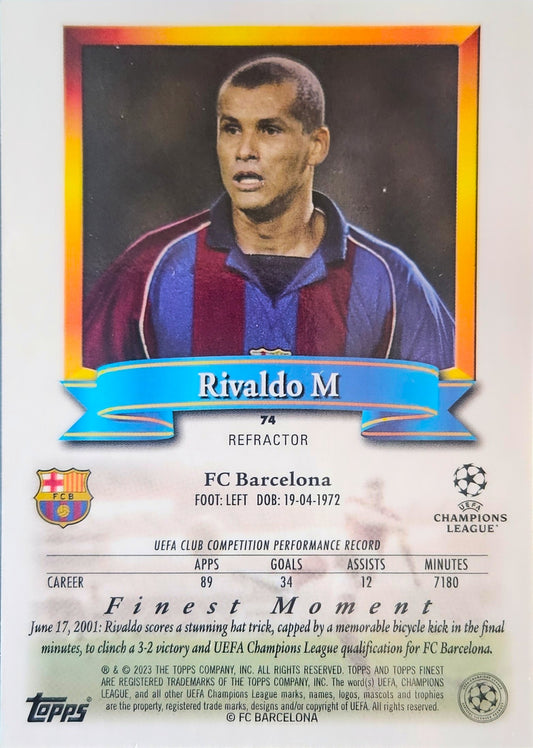 Rivaldo - Topps Finest Flashbacks UEFA Club Competitions 22/23