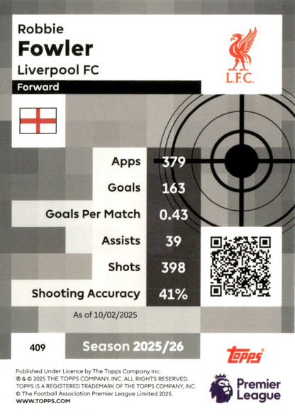 Robbie Fowler - Pro Precisión - Topps Premier League 2026