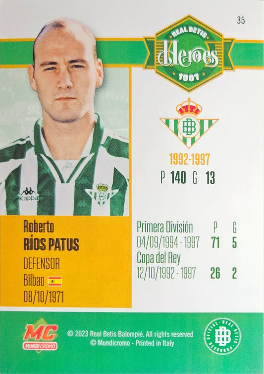 Roberto Ríos - Real Betis Héroes - La Vida en Verde 2023