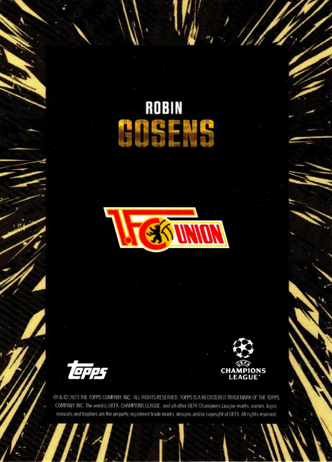 Robin Gosens - Topps Gold UEFA Club Competitions 23/24