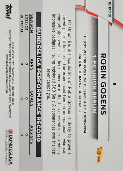 Robin Gosens /275 - Topps Chrome Bundesliga 23/24