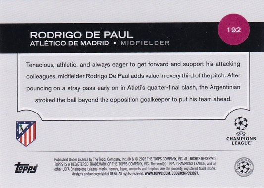 Rodrigo De Paul - UEFA Club Competitions 24/25