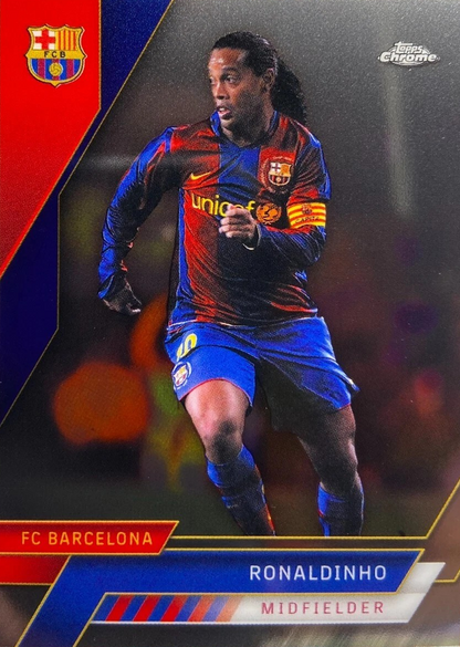 Ronaldinho - Acción - Topps Chrome Barcelona 22/23
