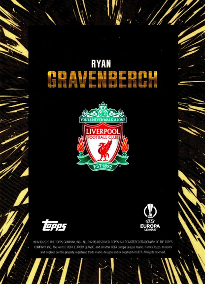 Ryan Gravenberch - Topps Gold UEFA Club Competitions 23/24