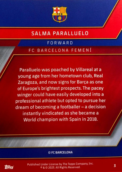 Salma Paralluelo (RC) - Topps Chrome Barcelona 22/23
