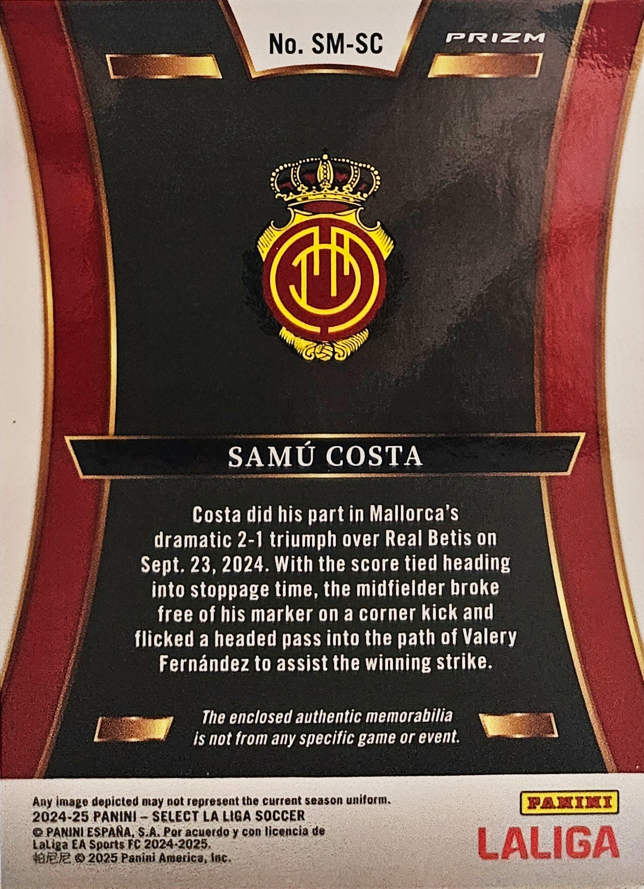 Samú Costa - Parche - Select LaLiga 24/25