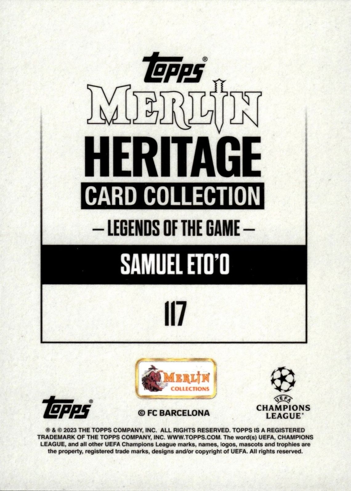 Samuel Eto'o - Legends of the game - Merlin Heritage 23/24